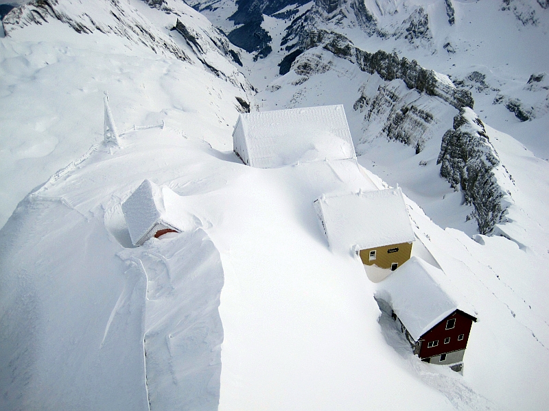 Berggasthaus Alter Säntis im Schnee