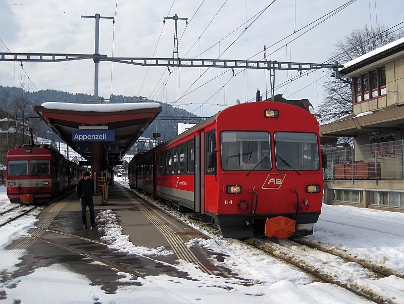 Züge im Bahnhof Appenzell