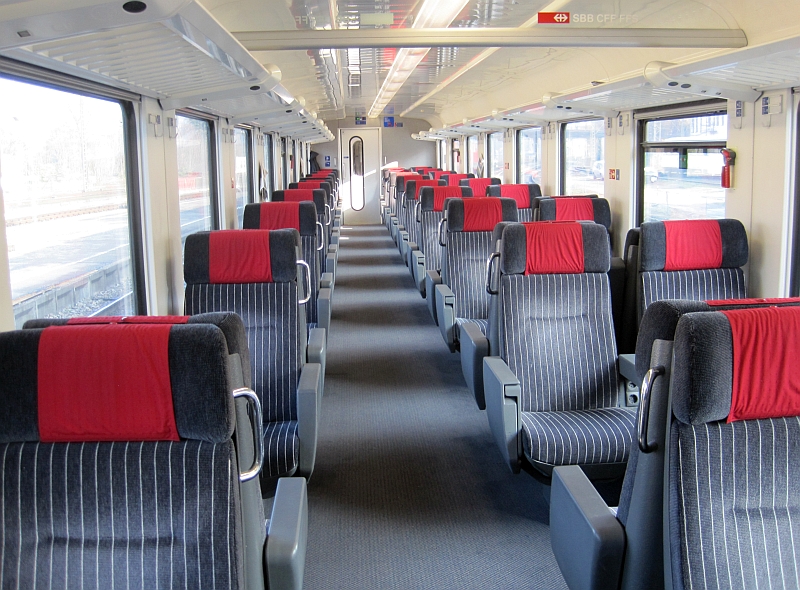 1. Klasse-Großraumwagen der SBB im Eurocity