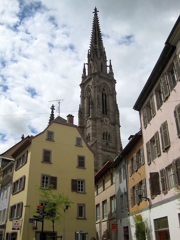 Altstadt von Mulhouse mit Stephanskirche (Temple Saint-Étienne)