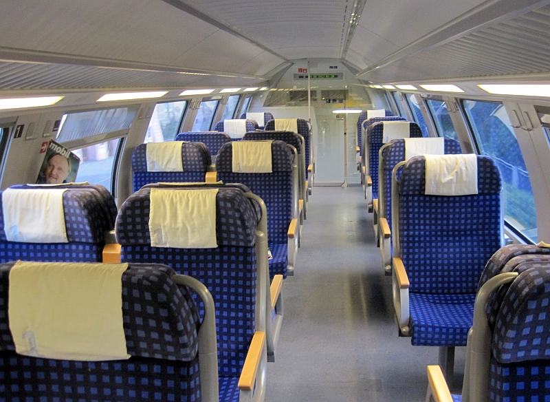 1. Klasse im Zug der Schwarzwaldbahn