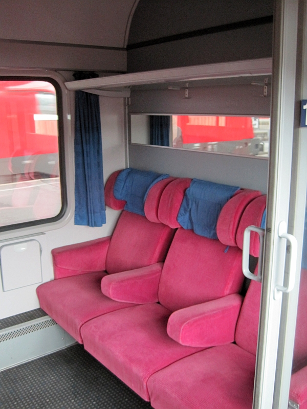 1. Klasse-Abteil im Intercity Stuttgart-Nürnberg