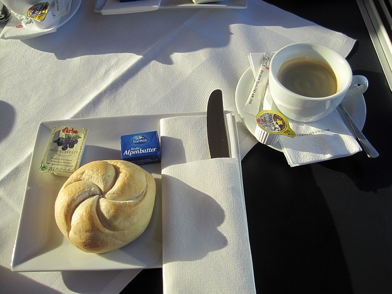 'Wiener Frühstück' im Railjet-Restaurant