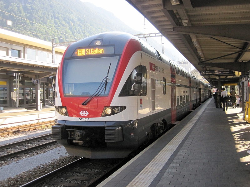 SBB Regio-Dosto als Rheintal-Express in Chur