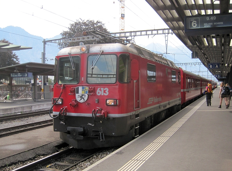 RegioExpress 'Aqualino' der RhB in Landquart