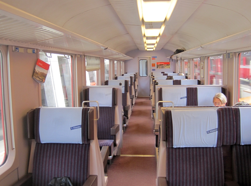 1. Klasse im RegioExpress der Rhätischen Bahn (RhB)