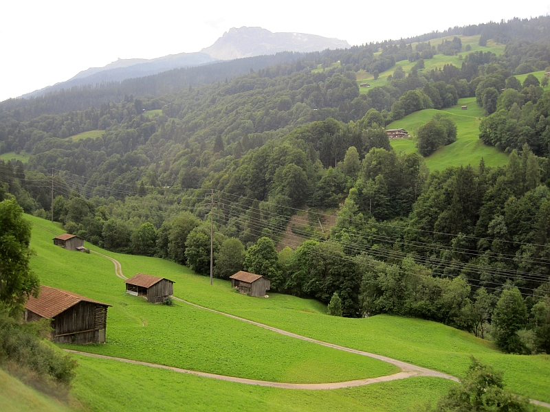 Fahrt auf der Davoserlinie durch das Prättigau