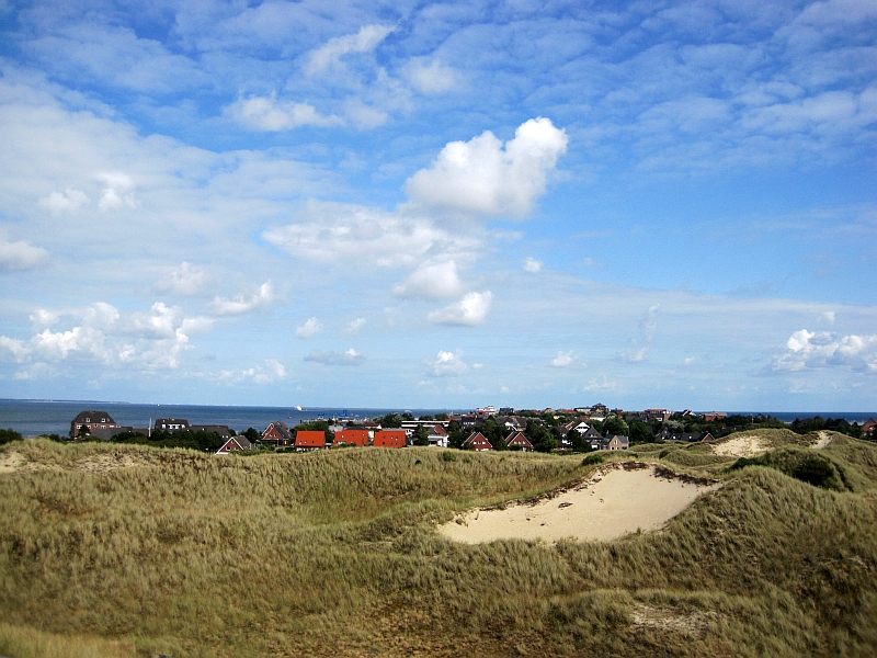 Blick von den Dünen auf Wittdün