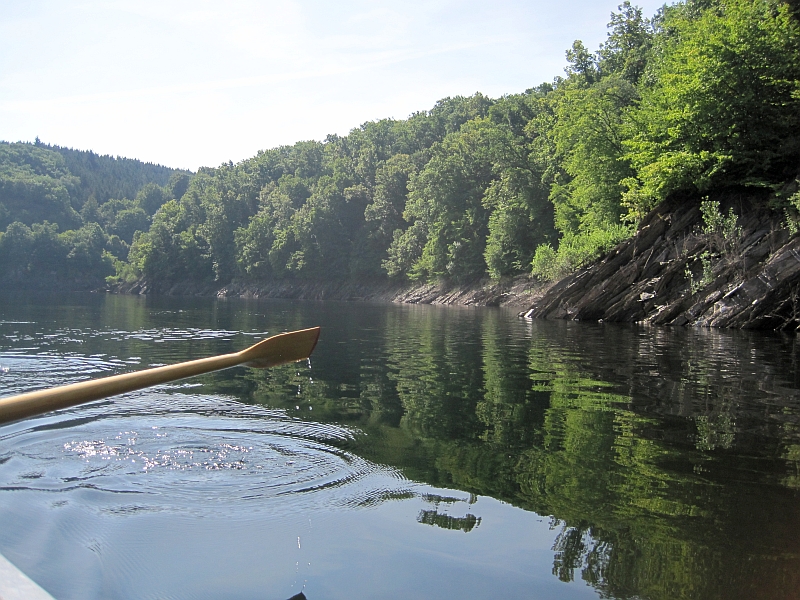 Angeltour mit dem Ruderboot auf dem Rurstausee