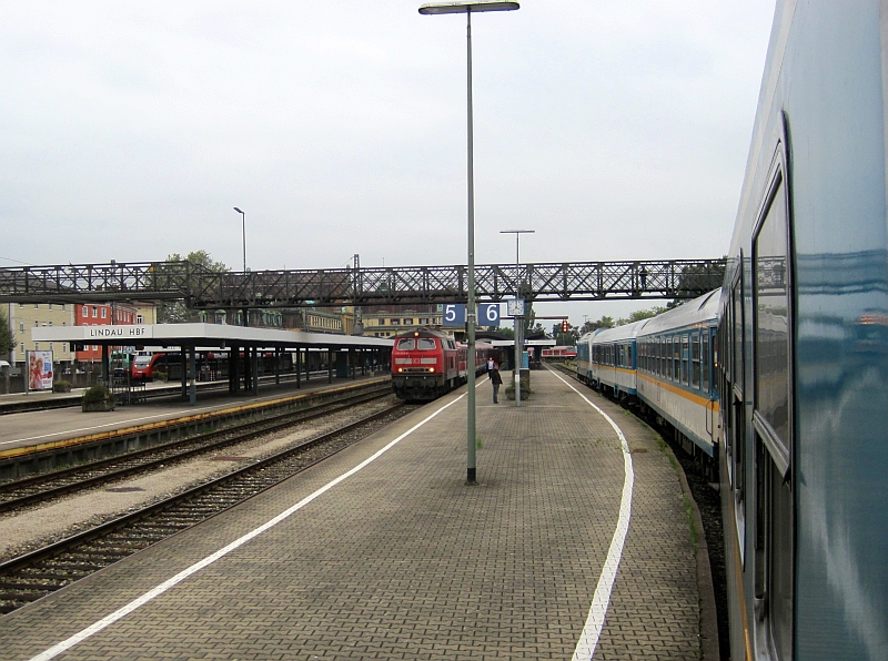 Einfahrt in den Hauptbahnhof Lindau