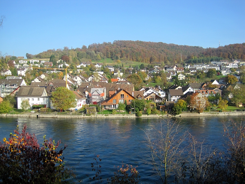 Fahrt am Rhein bei Neuhausen