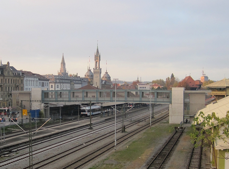 Blick auf den Bahnhof Konstanz