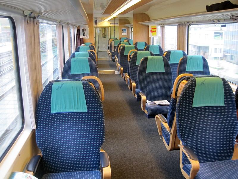 Innenraum 1. Klasse im Voralpen-Express