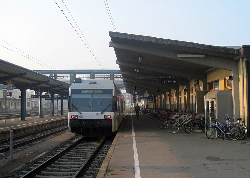 Thurbo-GTW vor dem Schweizer Bahnhof in Konstanz
