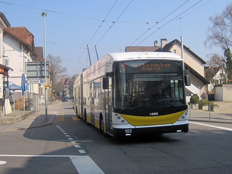 Trolleybus der Verkehrsbetriebe Schaffhausen in Neuhausen