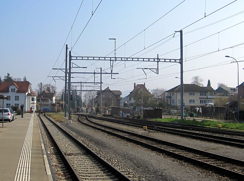 Blick auf die Gleise von Laufenburg nach Koblenz