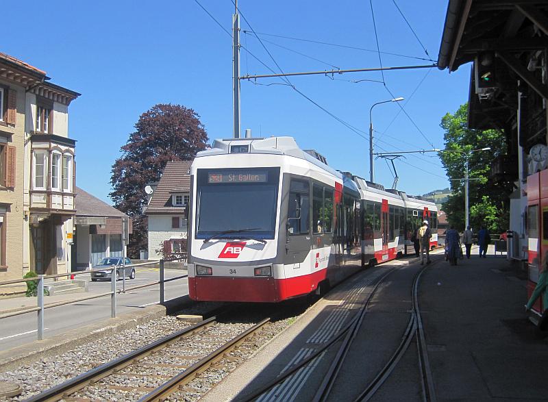 Trogenerbahn im Bahnhof Trogen