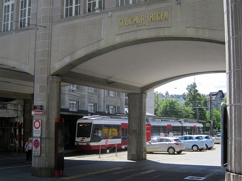 Trogenerbahn im Nebenbahnhof von St. Gallen