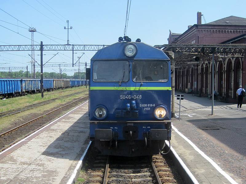 Diesellok SU46 beim Lokwechsel in Węgliniec