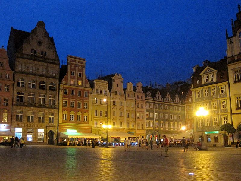 Marktplatz Breslau im Abendlicht