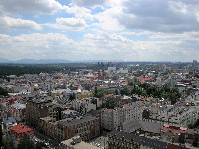 Blick vom Turm des neues Rathauses über Ostrava