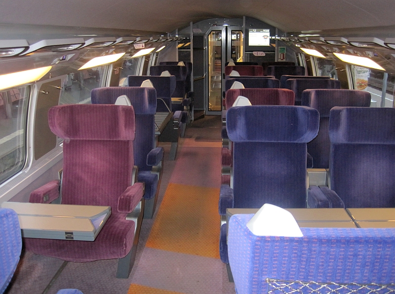1. Klasse im Oberdeck des TGV Duplex