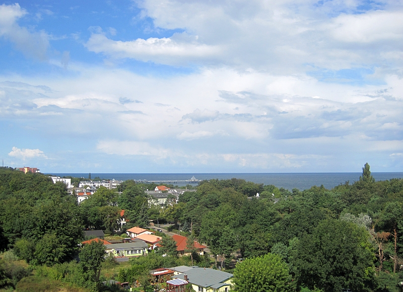 Blick vom Aussichtsturm zur Seebrücke Heringsdorf