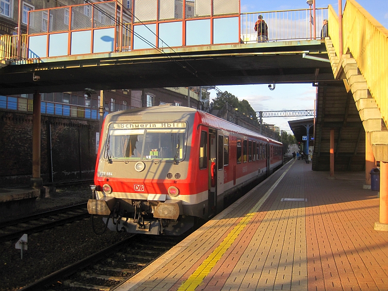 Dieseltriebwagen der Baureihe 628 in Stettin / Szczecin Glowny