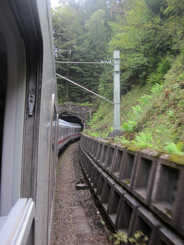Einfahrt in einen der zahlreichen Tunnel auf der Schwarzwaldbahn