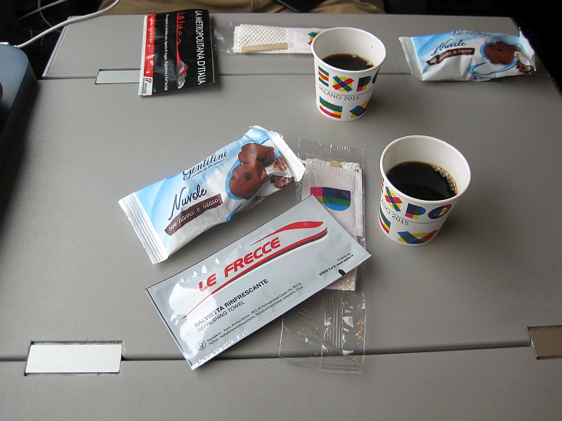 Gratisgetränk und Gebäck im Frecciabianca