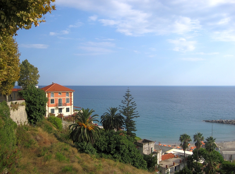 Blick über die italienische Riviera