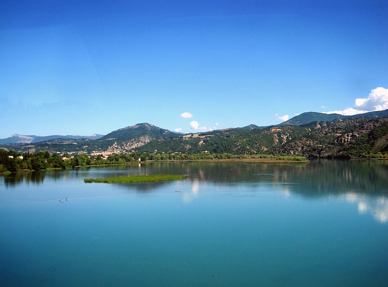 Stausee am Fluss Durance