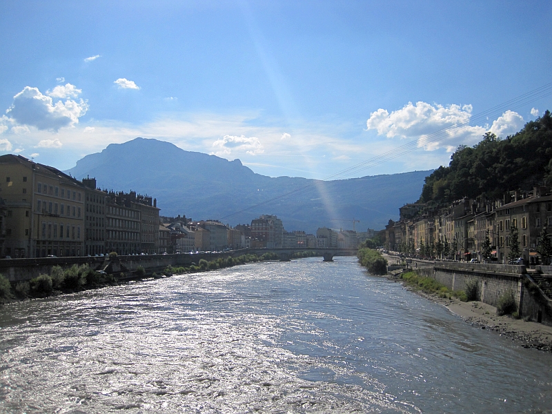 Fluss Isère in Grenoble