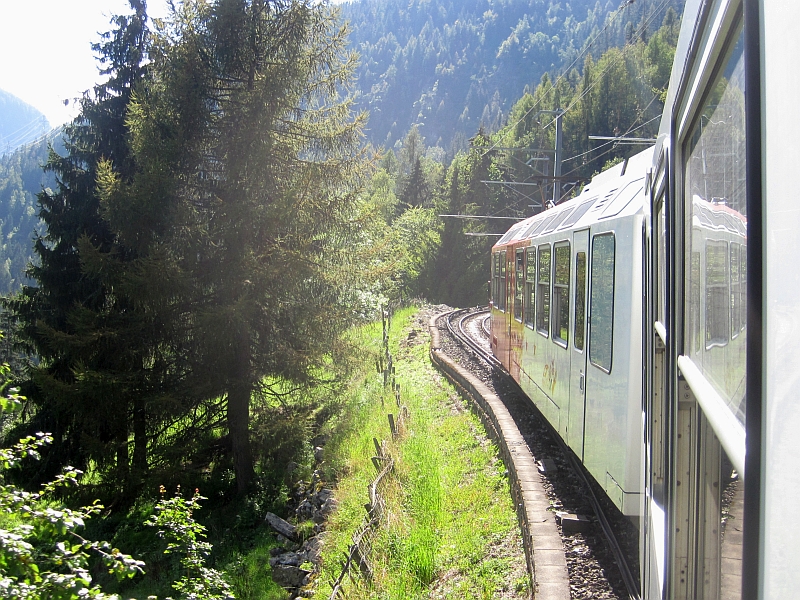 Fahrt mit dem Mont-Blanc-Express