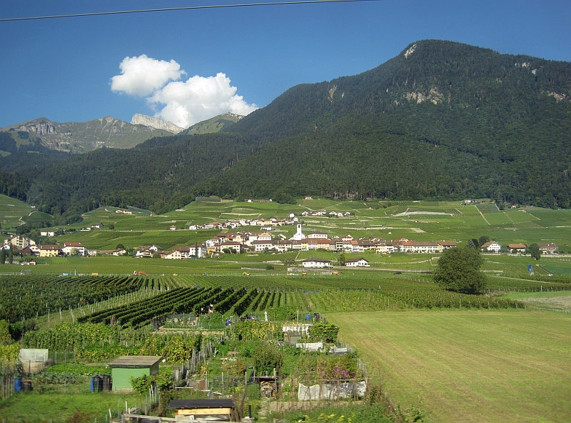 Fahrt durch das Rhône-Tal