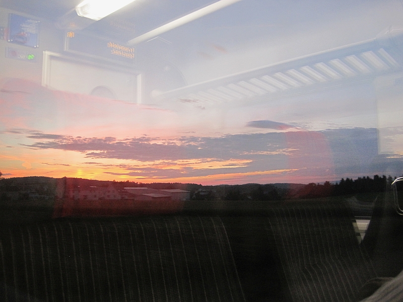 Abendstimmung bei der Fahrt durch den Thurgau