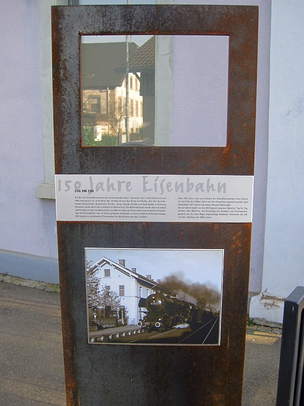Informationstafel am Bahnhof Allensbach