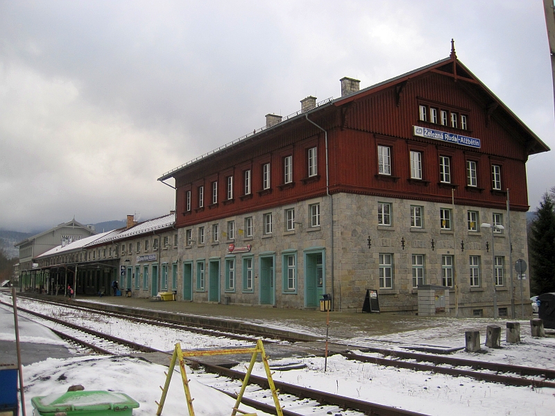 Tschechischer Teil des Bahnhofs Bayerisch Eisenstein / Železná Ruda-Alžbětín