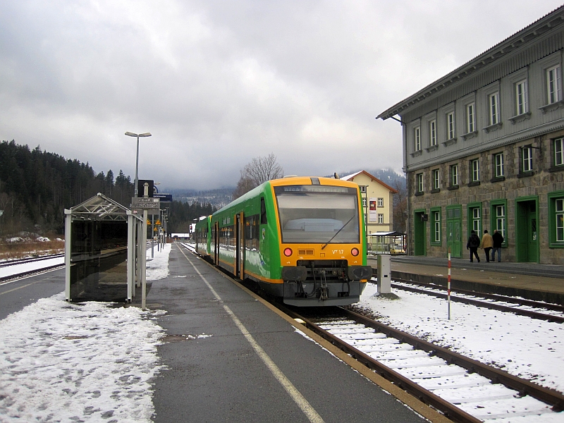 Regioshuttles der 'waldbahn' in Bayerisch Eisenstein