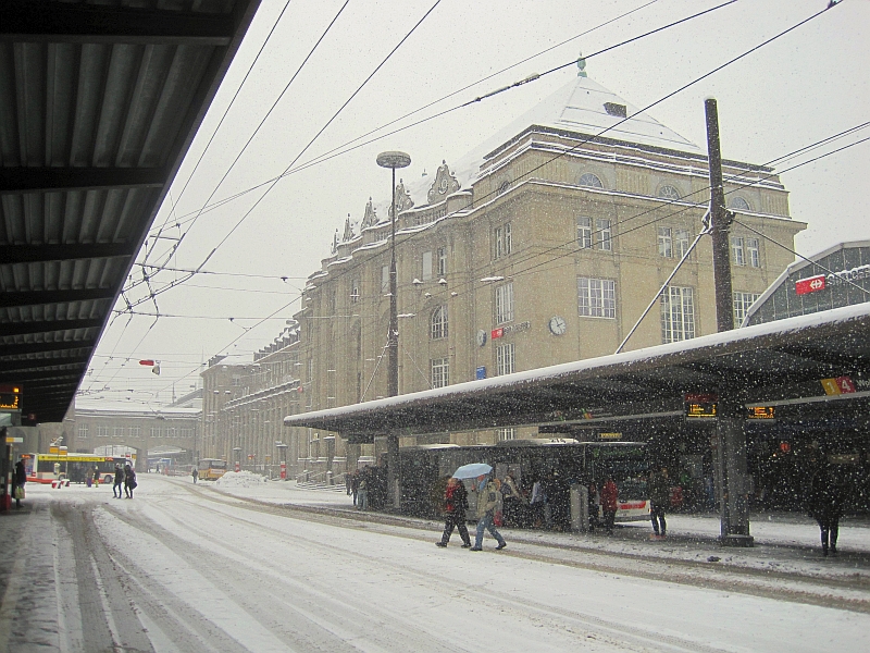 Bahnhof Sankt Gallen im Winter