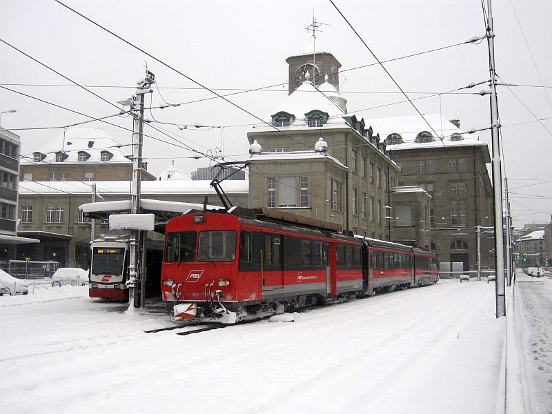 Pendelzug der Appenzeller Bahnen in Sankt Gallen