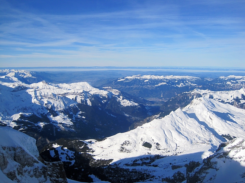 Blick von der Plattform am Jungfraujoch