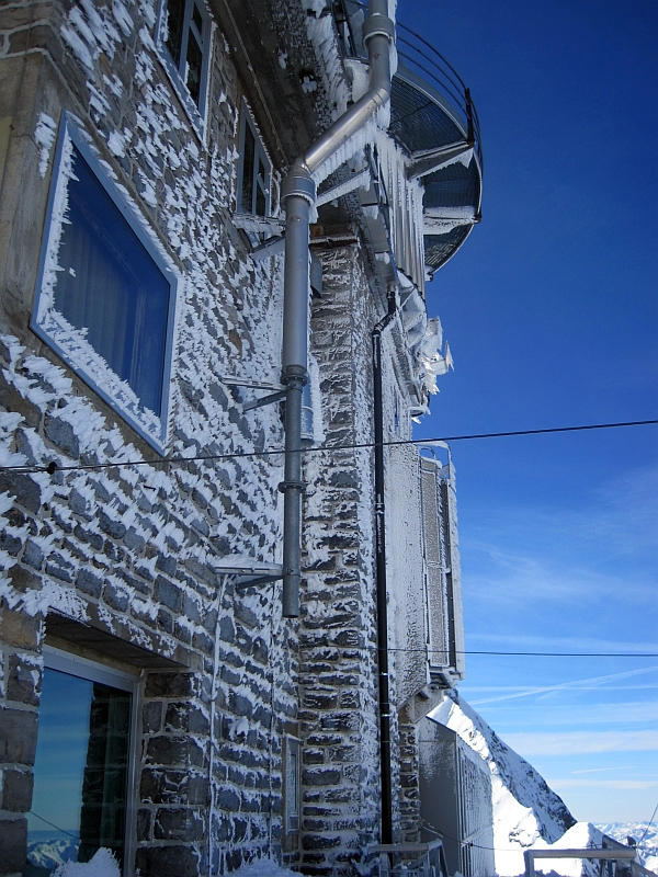 Fassade des Observatoriums auf dem Jungfraujoch