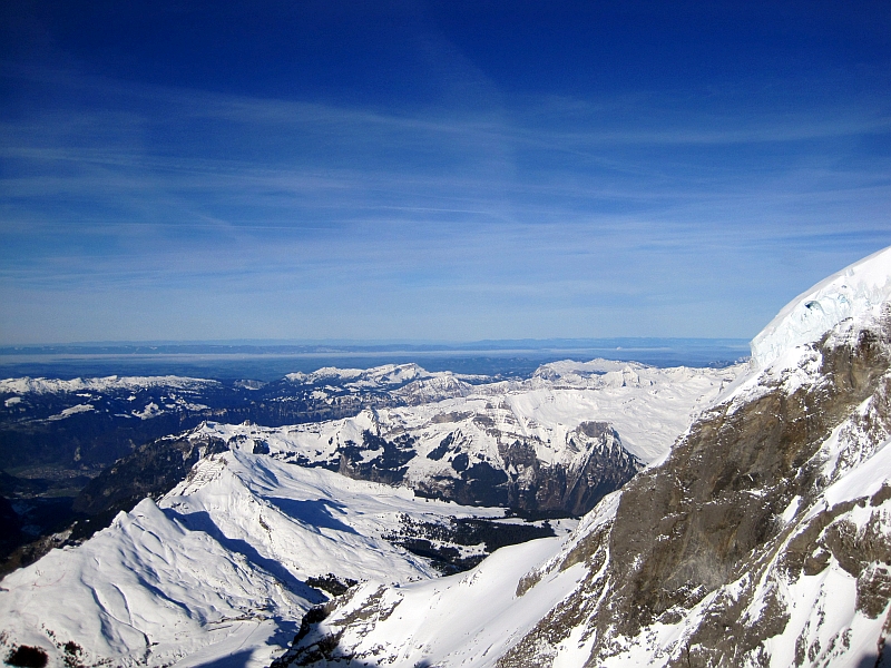 Blick von der Plattform am Jungfraujoch