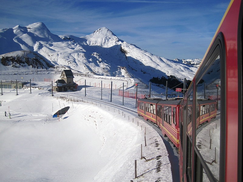 Talfahrt mit der Jungfraubahn