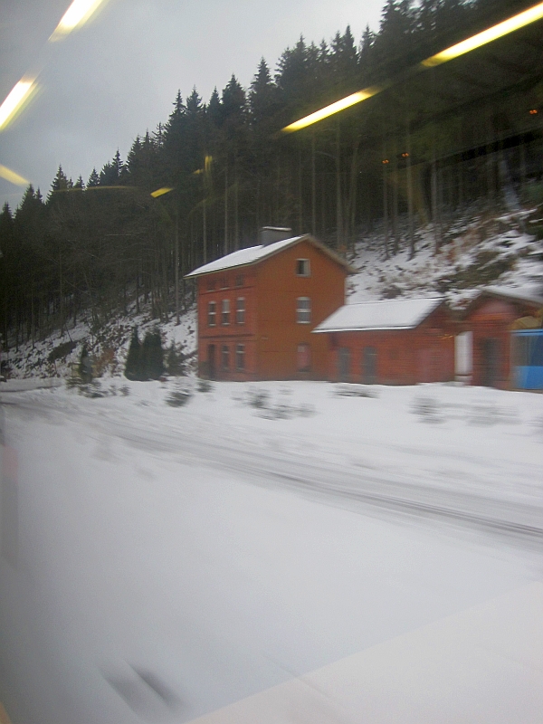 Schnee am Scheitelpunkt bei Oberhof