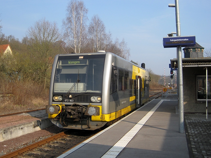 Triebwagen der Burgenlandbahn in Nebr