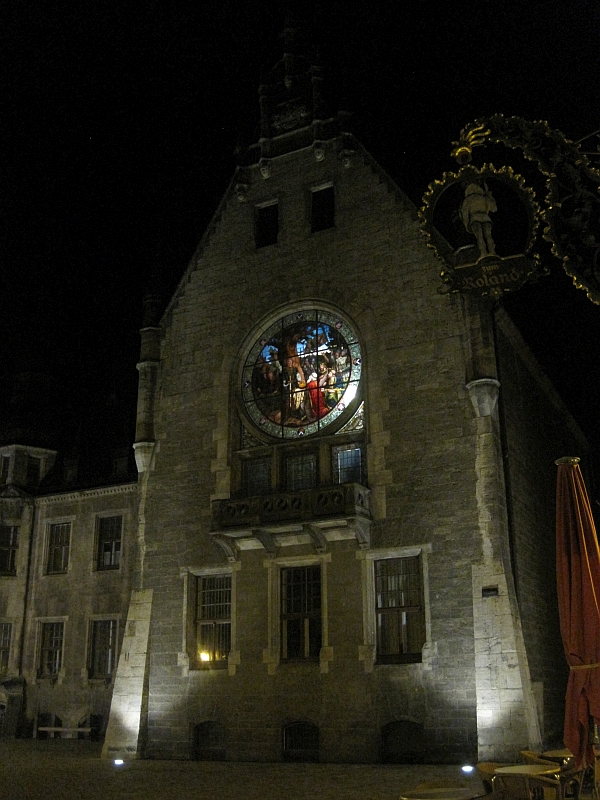 Glasgemälde am Festsaal des Quedlinburger Rathauses