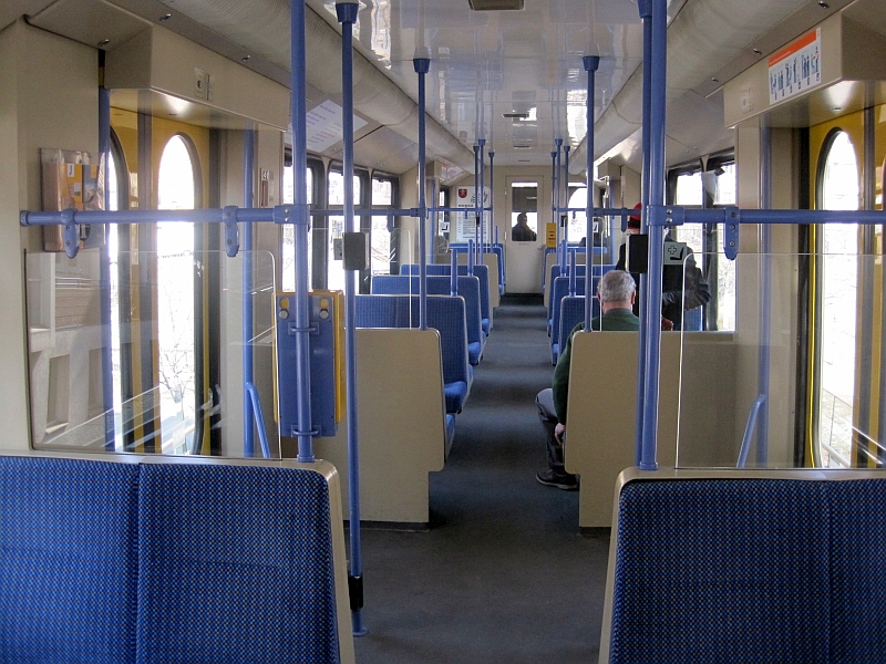 Innenbild der Zahnradbahn Stuttgart