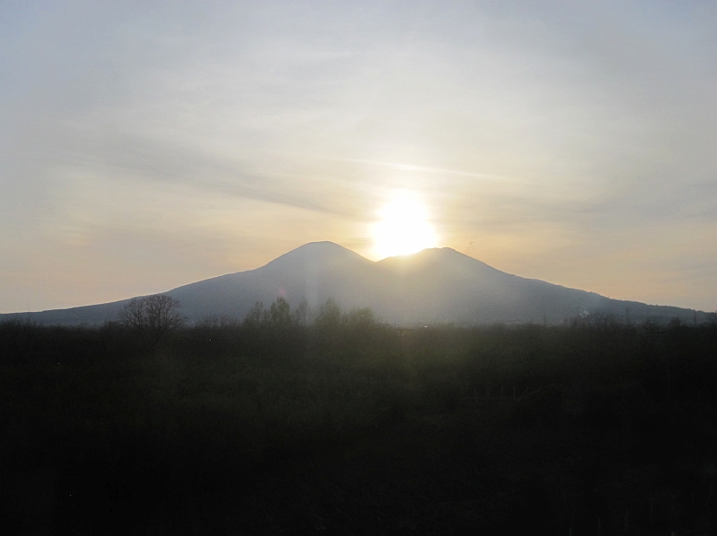 Sonnenuntergang über dem Vesuv